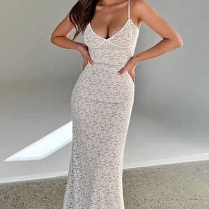 SOLD Tiger Mist Juliana White dress